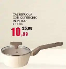 Happy Casa Casseruola con coperchio in vetro ø 16 cm offerta