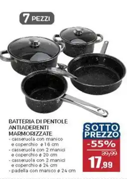Happy Casa Batteria di pentole antiaderenti marmorizzate offerta