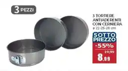 Happy Casa 3 tortiere antiaderenti con cerniera offerta