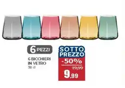 Happy Casa 6 bicchieri in vetro offerta