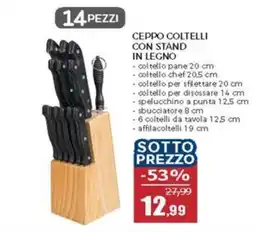 Happy Casa Ceppo coltelli con stand in legno offerta