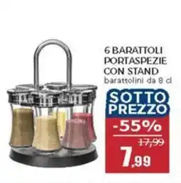 Happy Casa 6 barattoli portaspezie con stand offerta