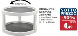 Happy Casa Organizer girevole 2 ripiani offerta