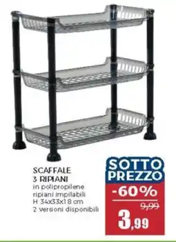 Happy Casa Scaffale 3 ripiani offerta
