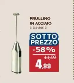 Happy Casa Frullino in acciaio a batteria offerta