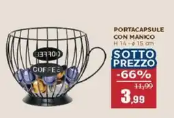 Happy Casa Portacapsule con manico H14-15 cm offerta