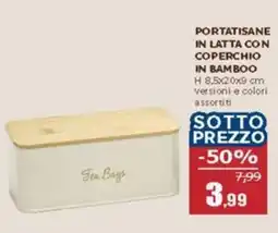 Happy Casa Portatisane in latta con coperchio2 in bamboo offerta