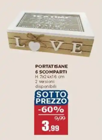 Happy Casa Portatisane 6 scomparti offerta