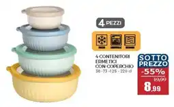 Happy Casa 4 contenitori sotto ermetici con coperchio offerta