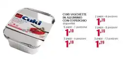 Happy Casa Cuki vaschette in alluminio con coperchio offerta