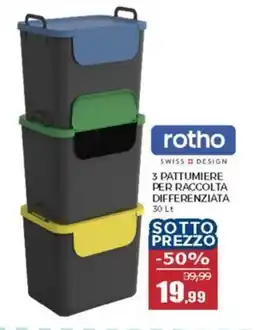 Happy Casa 3 pattumiere per raccolta differenziata offerta