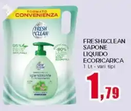 Happy Casa FRESH&CLEAN sapone liquido ecoricarica vari tipi offerta