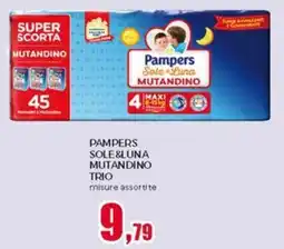 Happy Casa PAMPERS Sole&luna mutandino trio misure assortite offerta