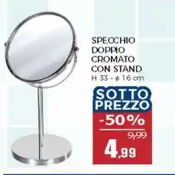 Happy Casa Specchio doppio cromato con stand h offerta