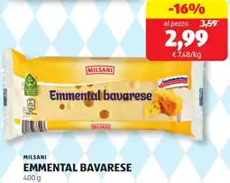ALDI Milsani emmental bavarese offerta