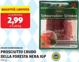 ALDI Adler schwarzwald prosciutto crudo della foresta nera igp offerta