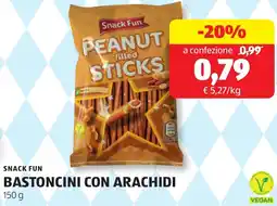 ALDI Snack fun bastoncini con arachidi offerta