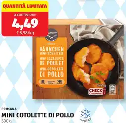 ALDI Primana mini cotolette di pollo offerta