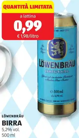 ALDI Löwenbräu birra offerta