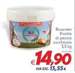 Iper Super Conveniente Ricocrem Ricotta di pecora zuccherata offerta