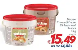 Iper Super Conveniente Nutkao Crema di Cacao 7% Nocciola/ bianca offerta