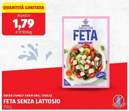 ALDI Greek family farm org. cheese feta senza lattosio offerta