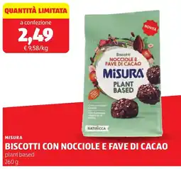 ALDI Misura biscotti con nocciole e fave di cacao offerta