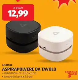 ALDI Ambiano aspirapolvere da tavolo offerta