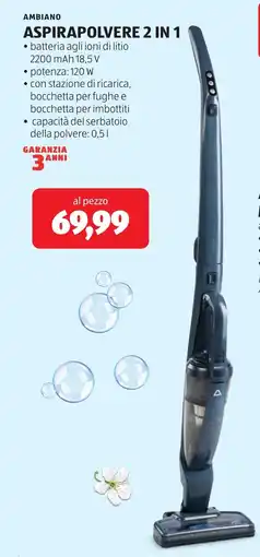 ALDI Ambiano aspirapolvere 2 in 1 offerta