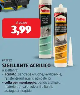 ALDI Pattex sigillante acrilico offerta