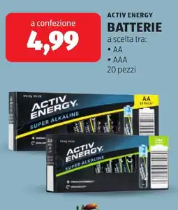 ALDI Activ energy batterie offerta