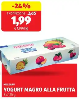 ALDI Milsani yogurt magro alla frutta offerta