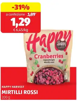 ALDI Happy harvest mirtilli rossi offerta