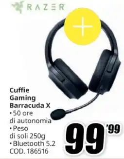 MediaWorld RAZER Cuffie Gaming Barracuda X offerta