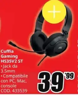 MediaWorld CORSAIR Cuffia Gaming HS35V2 ST offerta