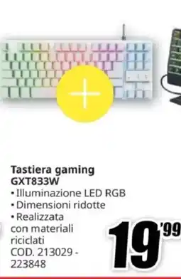 MediaWorld GXTrust Tastiera gaming GXT833W offerta