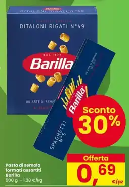 Interspar Pasta di semola formati assortiti Barilla offerta