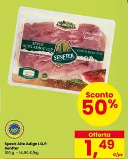 Interspar Speck Alto Adige I.G.P. Senfter offerta