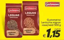 Iper Super Conveniente Gustomanno Lenticchie mignon rosse/verdi offerta
