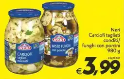 Iper Super Conveniente Neri Carciofi tagliati conditi/ funghi con porcini offerta