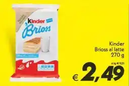 Iper Super Conveniente Kinder Brioss al latte offerta