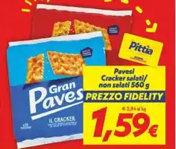 Iper Super Conveniente Pavesi Cracker salati/ non salati offerta