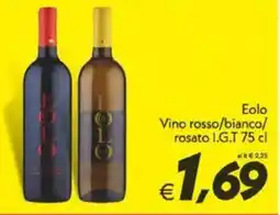 Iper Super Conveniente Eolo Vino rosso/bianco/ rosato I.G.T offerta