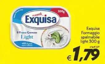 Iper Super Conveniente Exquisa Formaggio spalmabile light offerta