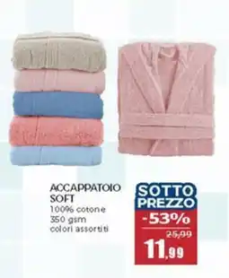 Happy Casa Accappatoio soft 100% cotone colori assortiti offerta