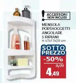 Happy Casa Mensola portaoggetti angolare 3 ripiani H offerta