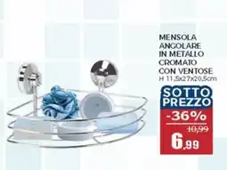 Happy Casa Mensola angolare in metallo cromato con ventose h offerta