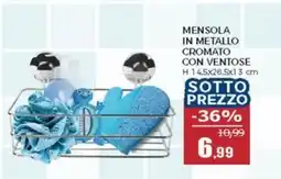 Happy Casa Mensola in metallo cromato con ventose H offerta