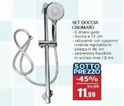 Happy Casa Set doccia cromato 5 diversi getti offerta
