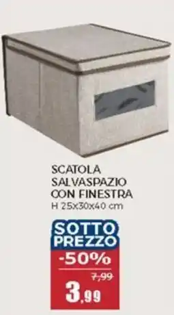 Happy Casa SCATOLA SALVASPAZIO CON FINESTRA offerta